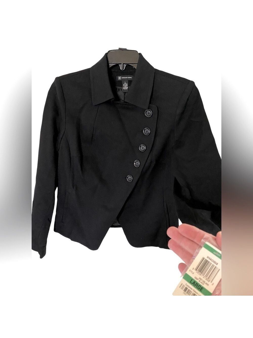 I•N•C-NWT Large asymmetrical “vivacious” deep black blazer jacket. New with tags